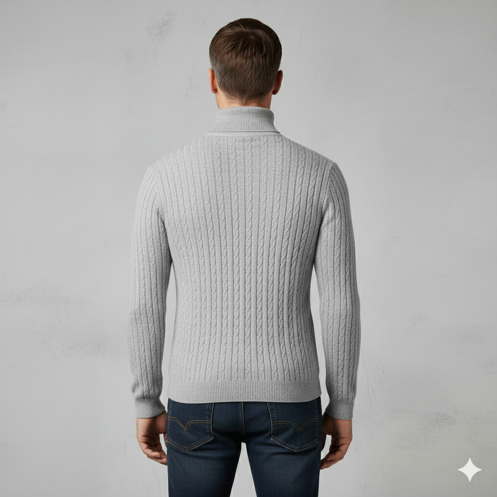 Feiner Herren Strickpullover mit Rollkragen