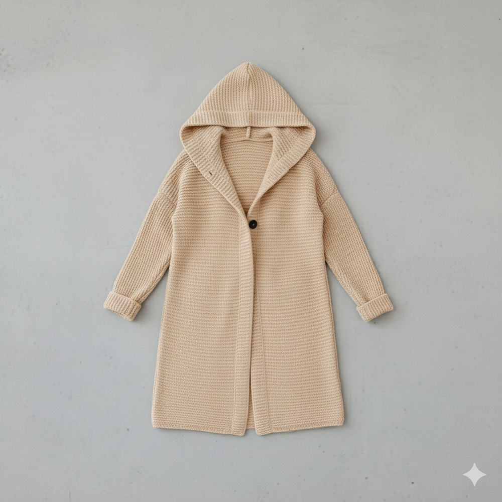 Damen Strickjacke mit Kapuze | Locker & Warm für Herbst Winter