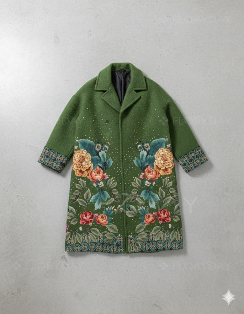 Damen Wollmantel mit Karomuster | Oversize & Warm | Winter