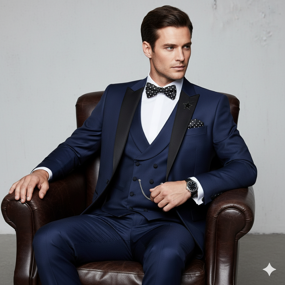 Herren 3-teiliger Anzug Slim Fit | Business Hochzeit Smoking