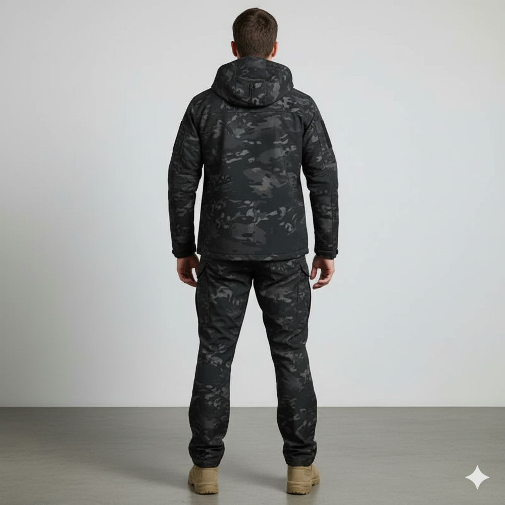 Herren Outdoor Taktikanzug mit Kapuze | Wasserabweisend & Winter