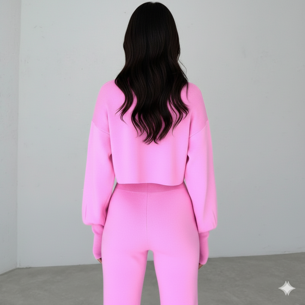 Damen Rollkragen Set mit Langarm | Lässig & Bequem | Winter