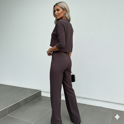 Kurzes Oberteil & High Waist Hose | Weit & Elegant