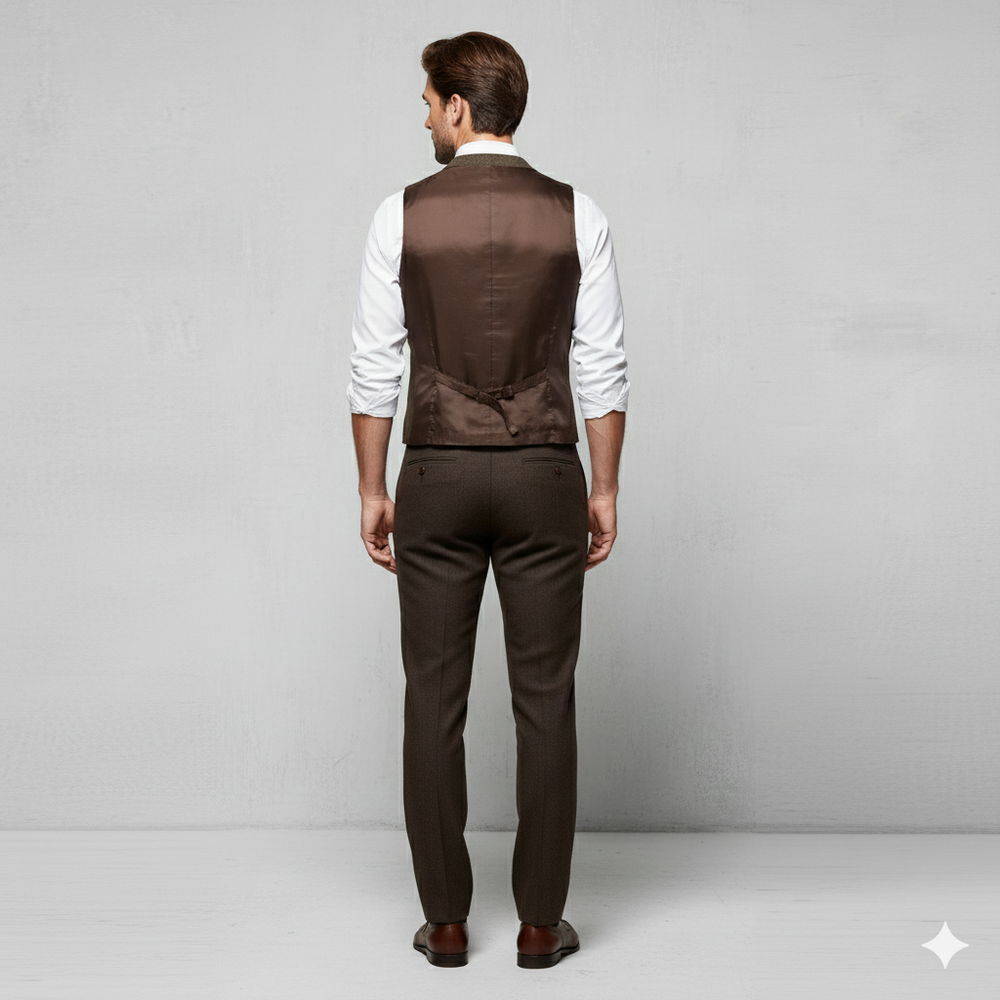 Herren Weste mit Fischgrätenmuster | Elegant & Modern | Herbst/Winter