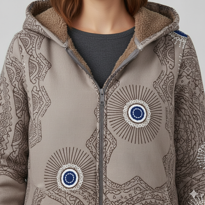 Damen Fleecejacke mit Kapuze | Plüsch & Kuschelig | Herbst/Winter