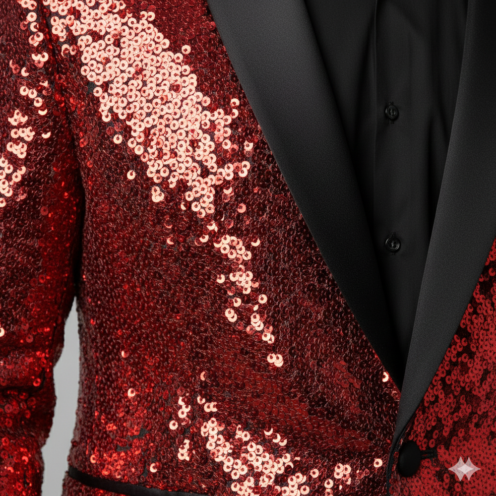 Herren Sakko mit Pailletten | Festlich & Elegant | Slim Fit