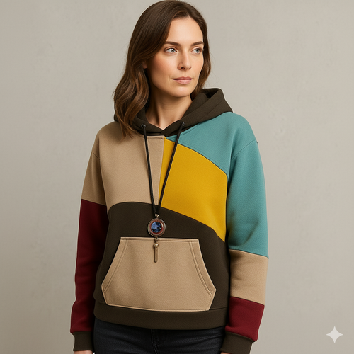 Damen Hoodie mit Colorblock Design | Lässig & Bequem