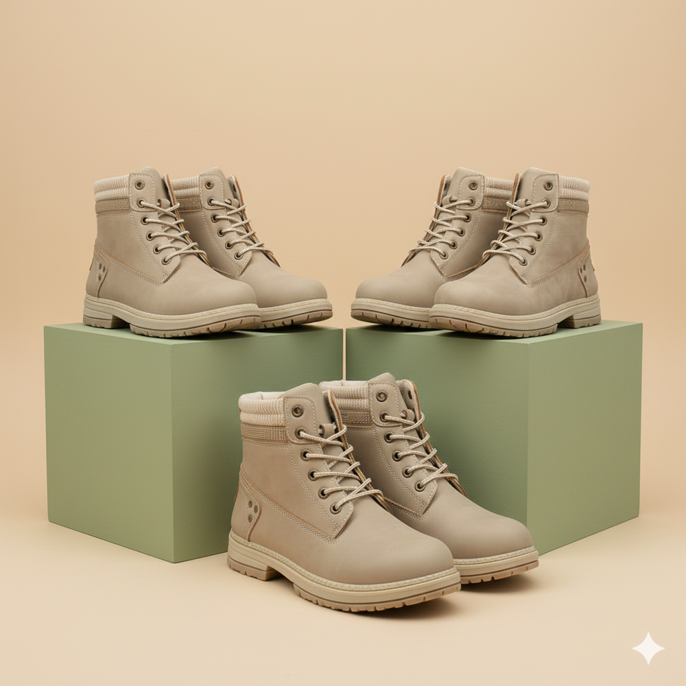 Damen Winterstiefel mit Fellfutter | Warme Schnür-Boots