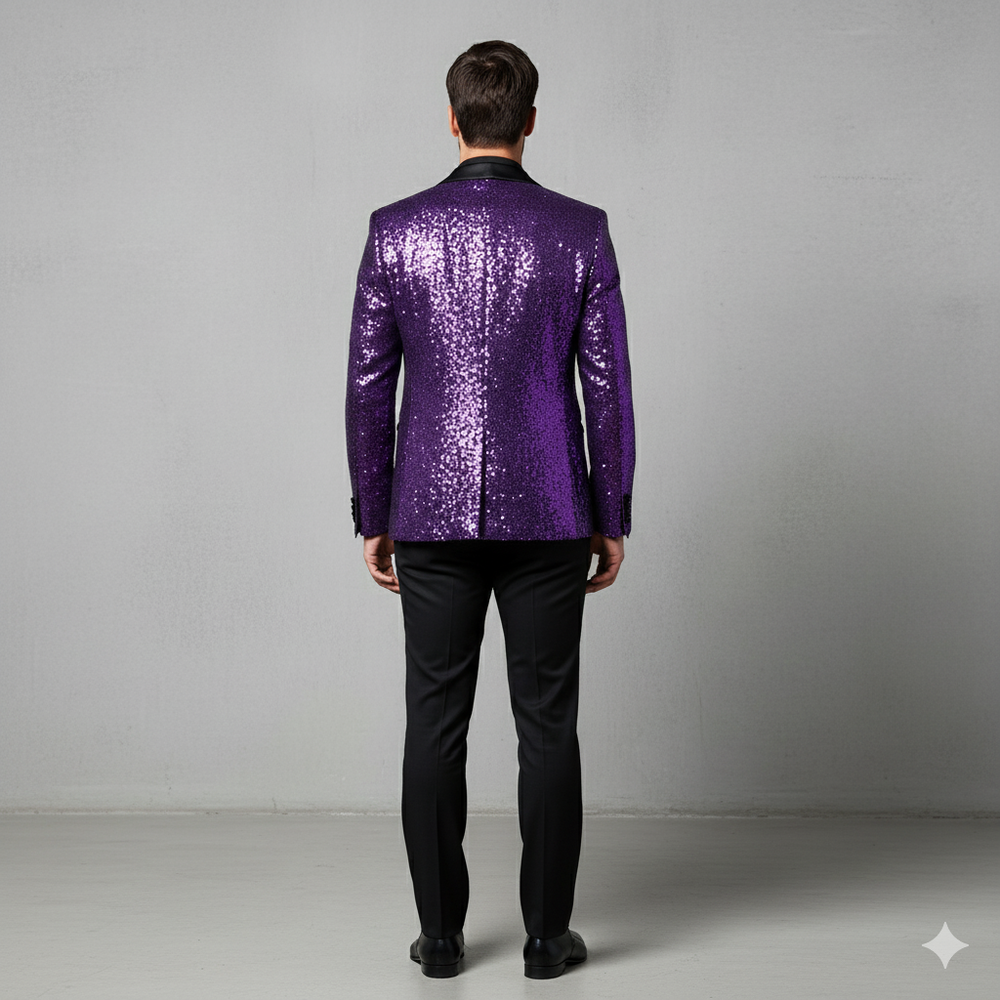 Herren Sakko mit Pailletten | Festlich & Elegant | Slim Fit