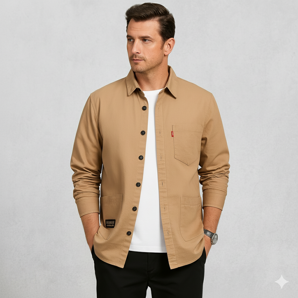 Herren Freizeithemd langarm | Modern mit Brusttasche