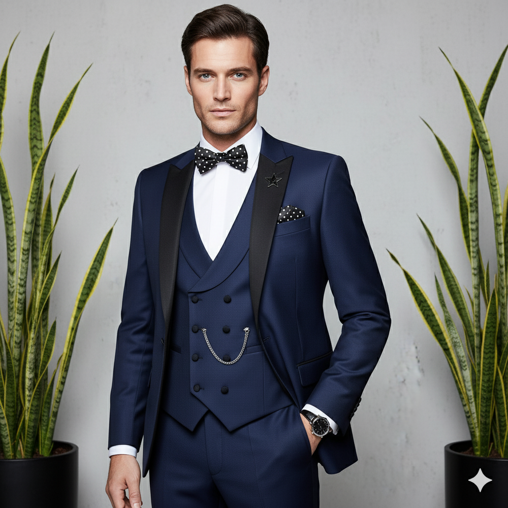 Herren 3-teiliger Anzug Slim Fit | Business Hochzeit Smoking