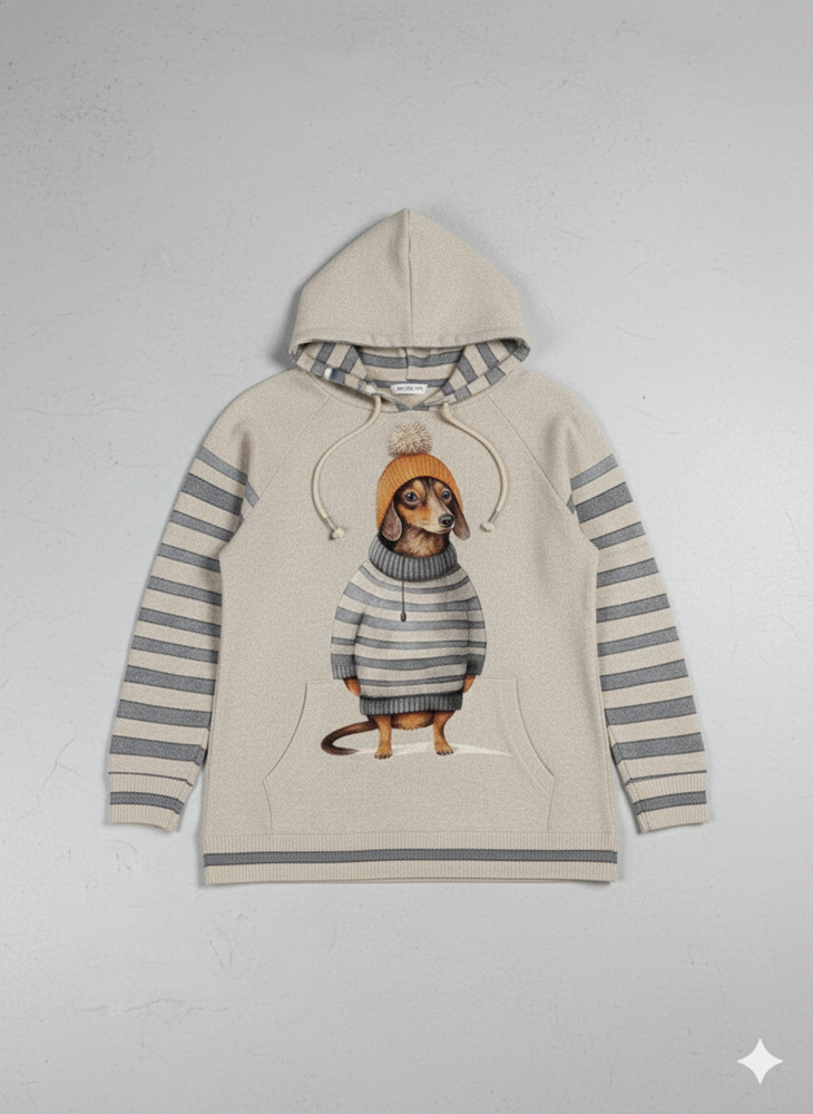 Weicher Damen Hoodie mit Tierprint
