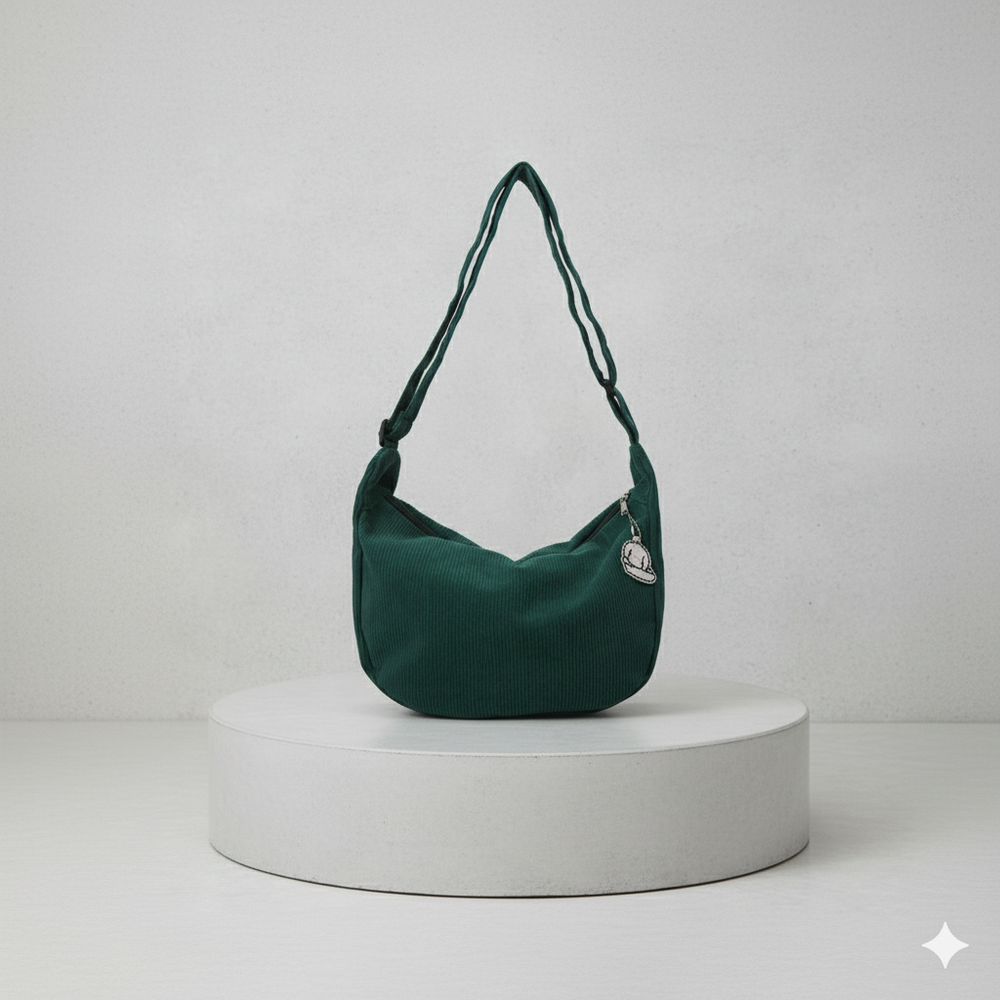 Lässige Damen Umhängetasche aus Cord | Leicht & Bequem