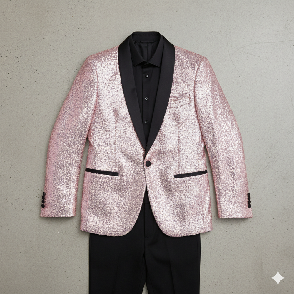 Herren Sakko mit Pailletten | Festlich & Elegant | Slim Fit