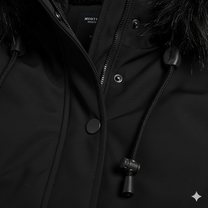 Damen Winterjacke mit Fellkapuze | Warm & Gefüttert