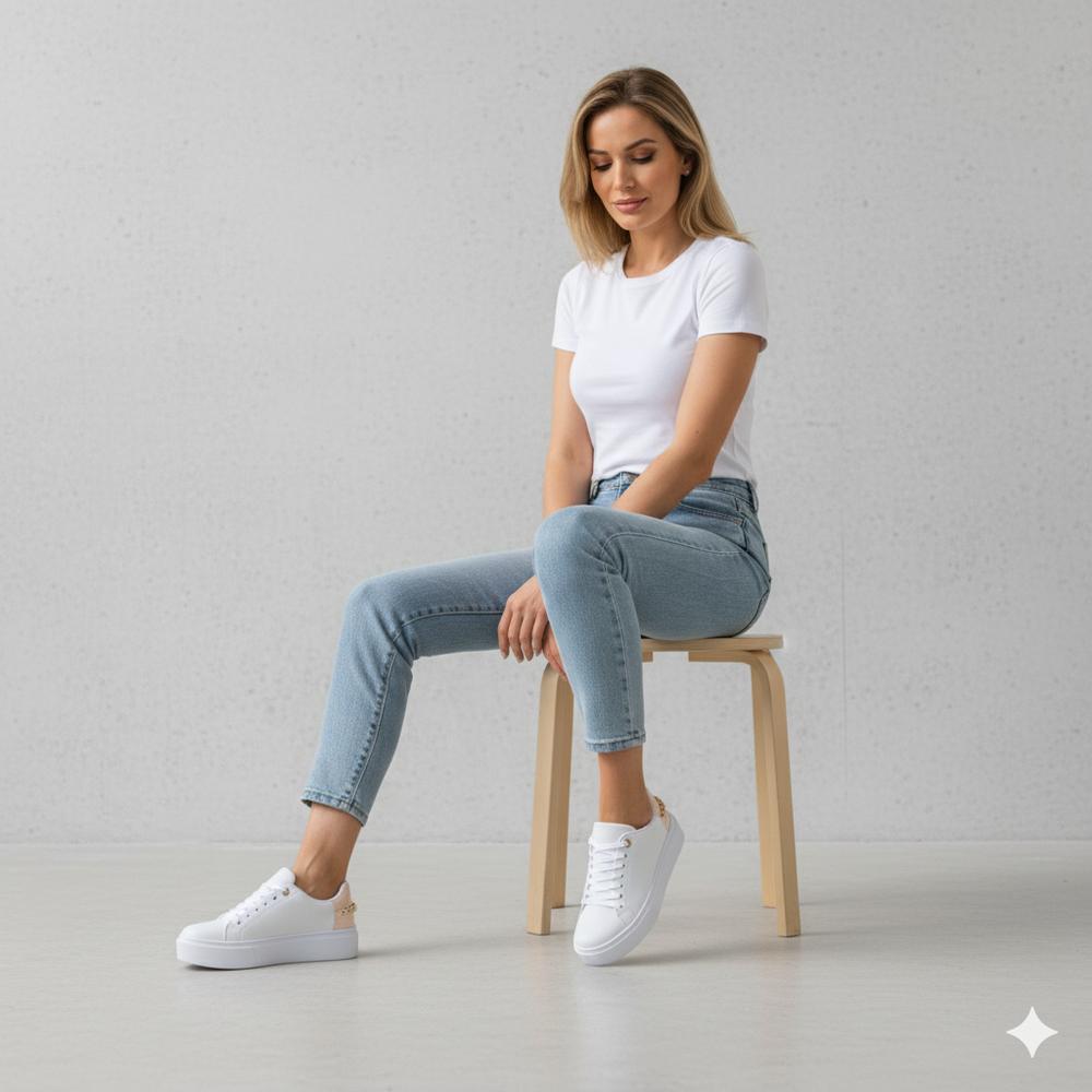 Damen Sneaker mit Plateau Sohle | Elegant & Bequem