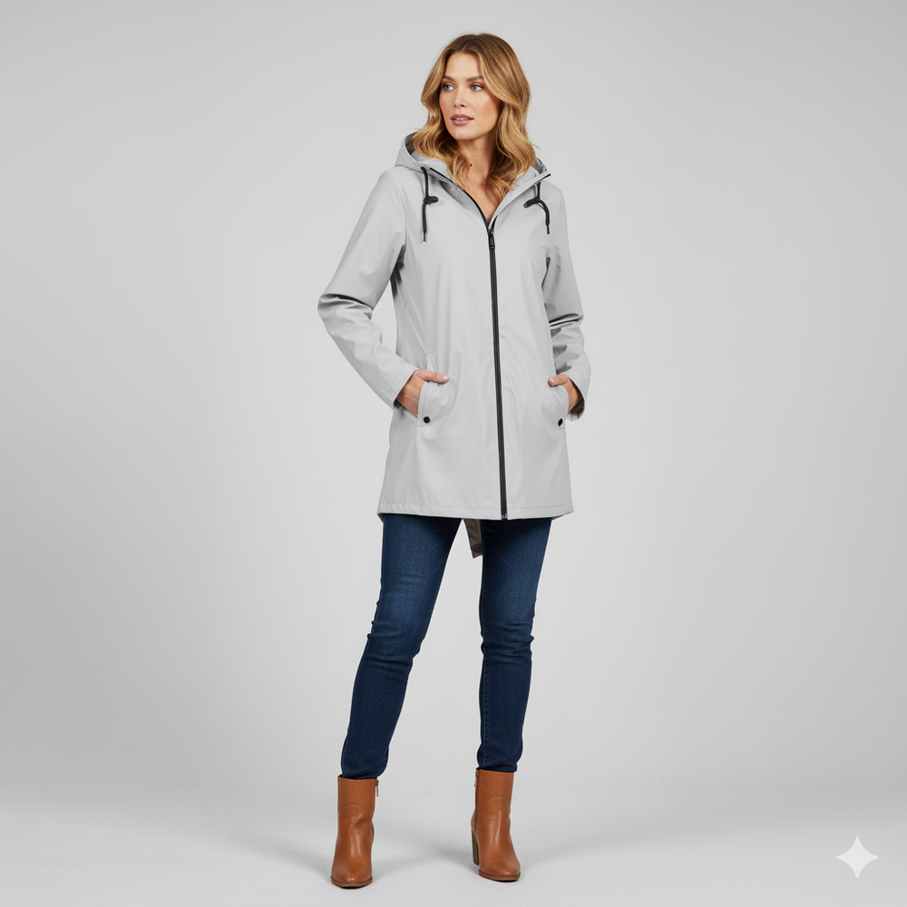 Damen Regenjacke mit Kapuze | Leicht & Wasserdicht | Übergang