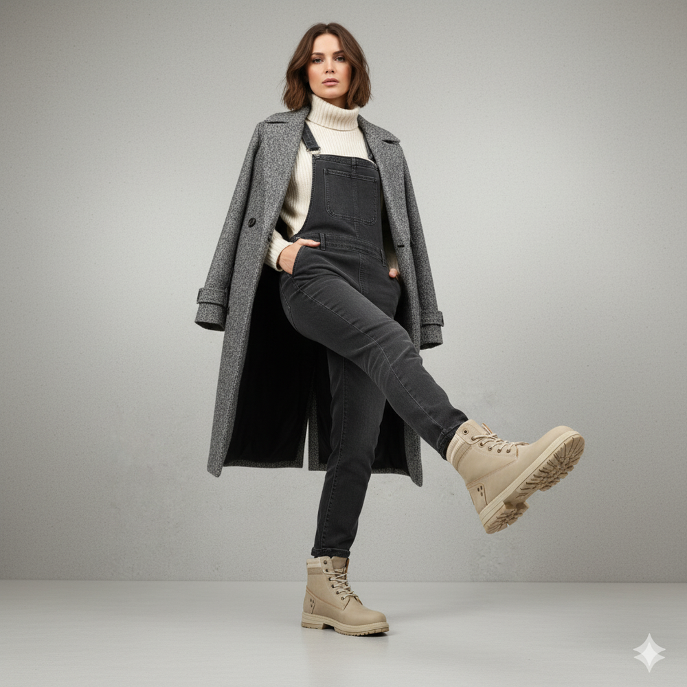 Damen Winterstiefel mit Fellfutter | Warme Schnür-Boots