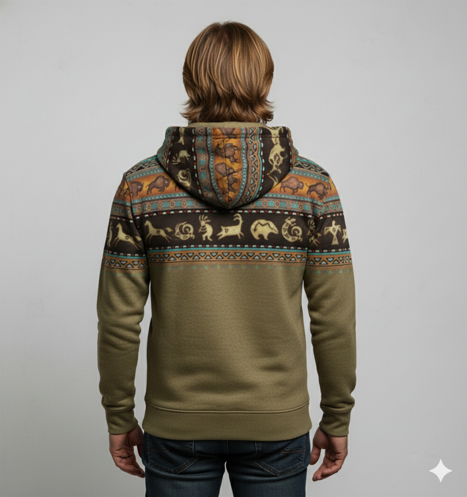 Herren Hoodie mit Muster | Lässig & Warm | Herbst/Winter