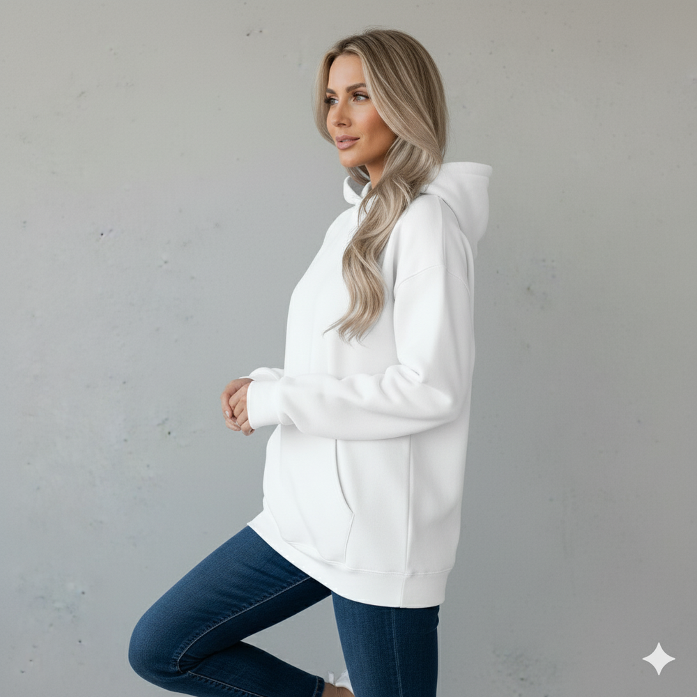 Lässiger Damen Hoodie mit Rückendruck
