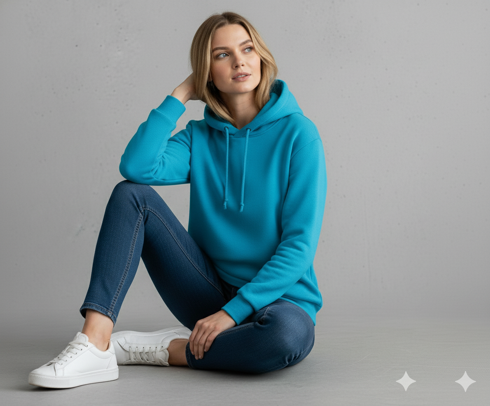 Lässiger Damen Hoodie mit Rückendruck