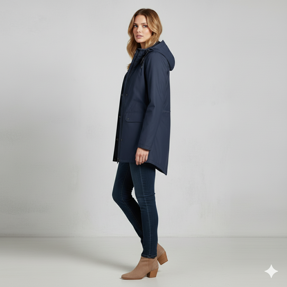 Damen Regenjacke mit Kapuze | Leicht & Wasserdicht | Übergang