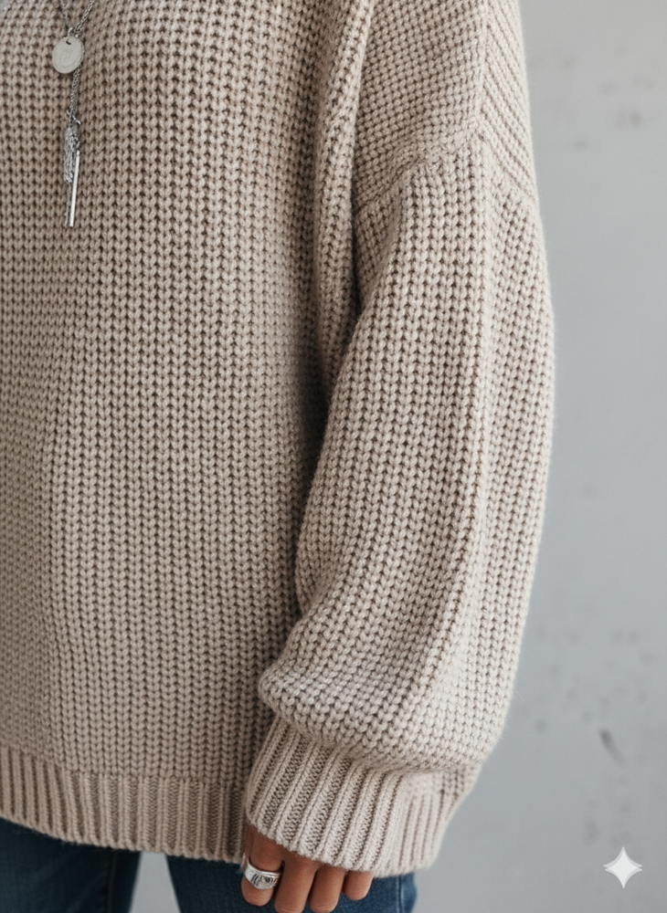 Locker gestrickter Damenpullover | Oversize & Freizeit