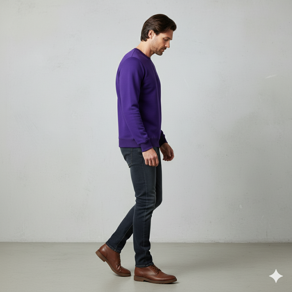 Herren Sweatshirt mit Rundhalsausschnitt