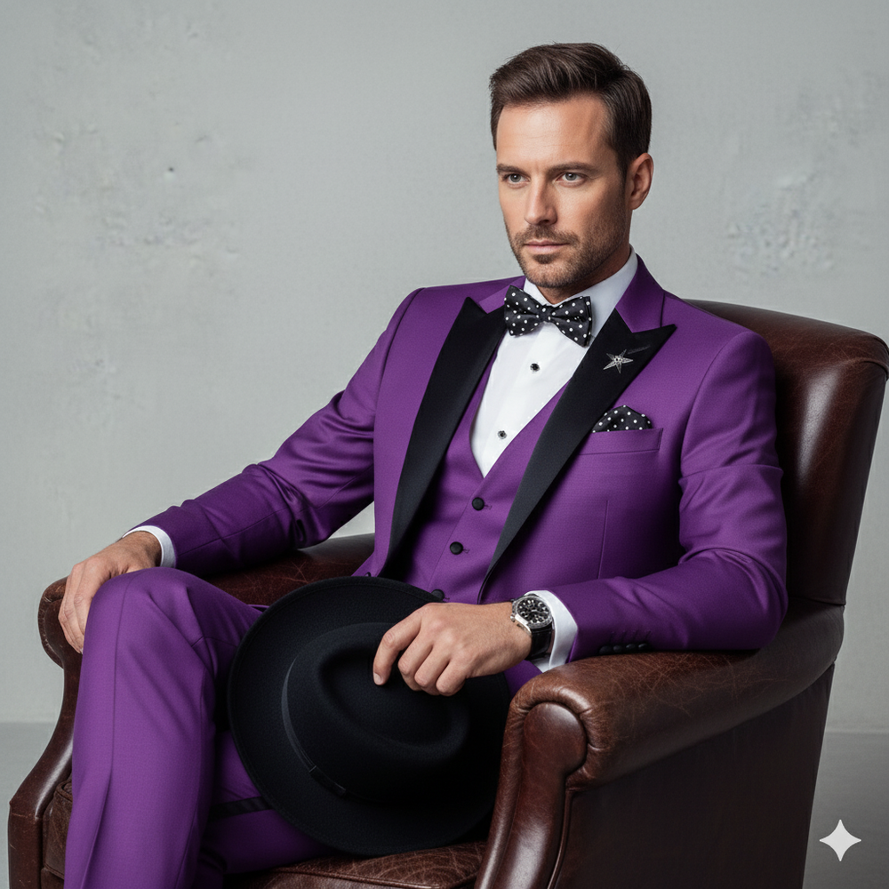 Herren 3-teiliger Anzug Slim Fit | Business Hochzeit Smoking