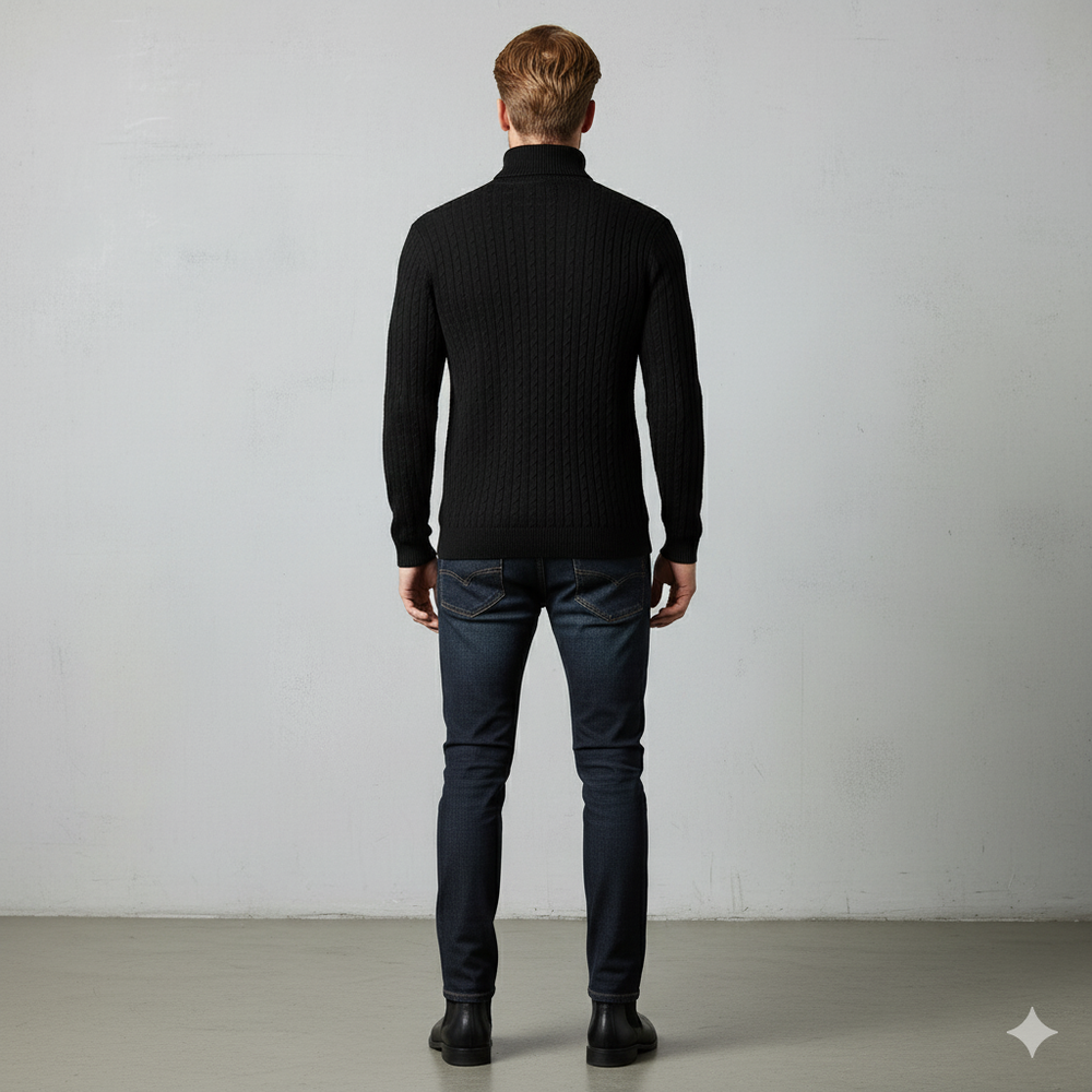 Feiner Herren Strickpullover mit Rollkragen