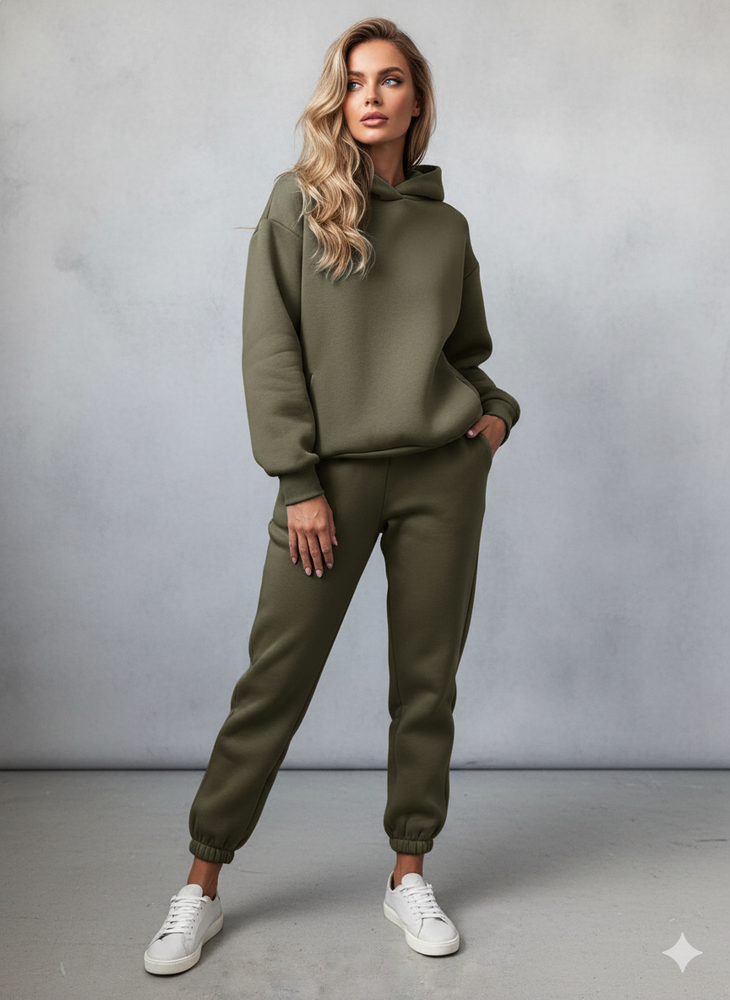 Warmer Damen Hoodie Zweiteiler | Bequem für Herbst & Winter