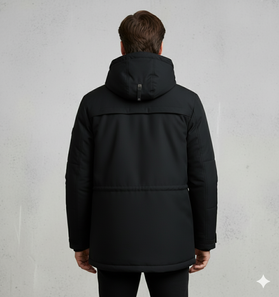 Warmer Herren Wintermantel mit Kapuze | Dick & Funktional