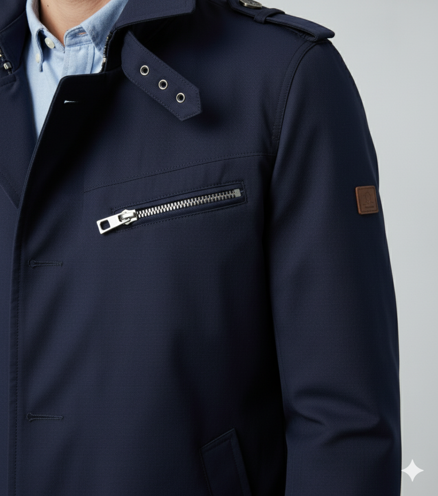 Eleganter Herren Trenchcoat mit Reverskragen | Herbst Übergang