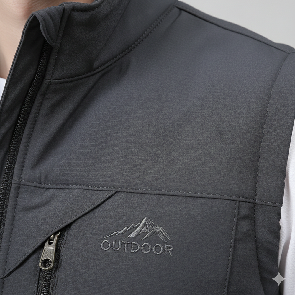 Herren Freizeitweste mit Reißverschluss | Leicht & Atmungsaktiv | Herbst