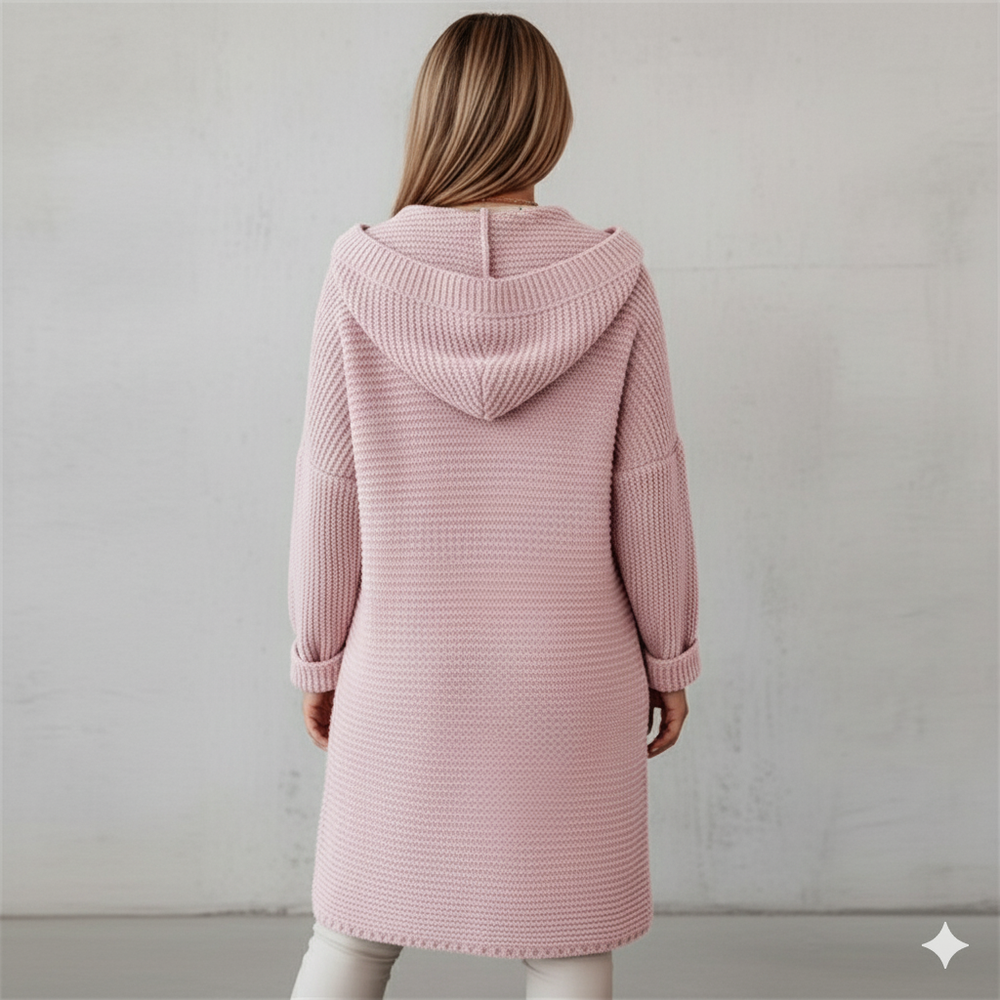 Damen Strickjacke mit Kapuze | Locker & Warm für Herbst Winter