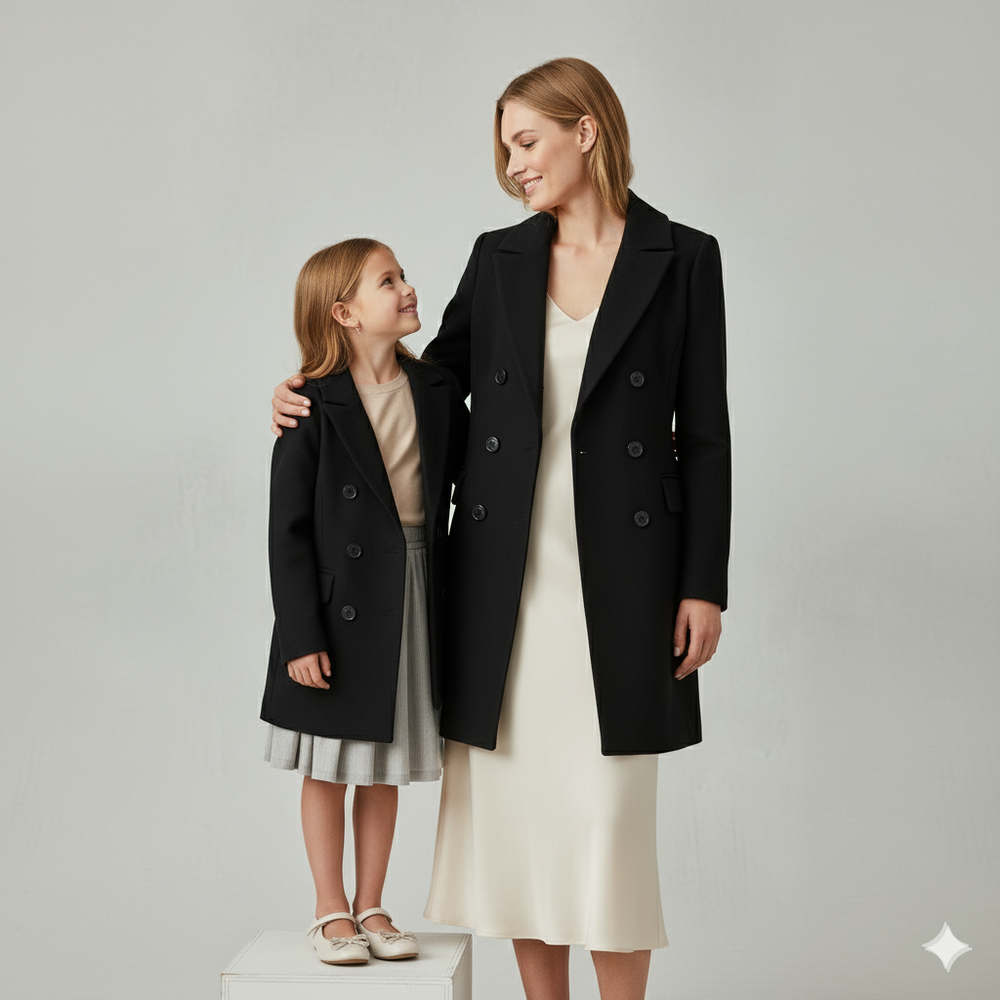 Damen Wollmantel mit Reverskragen | Doppelreihig & Klassisch | Winter