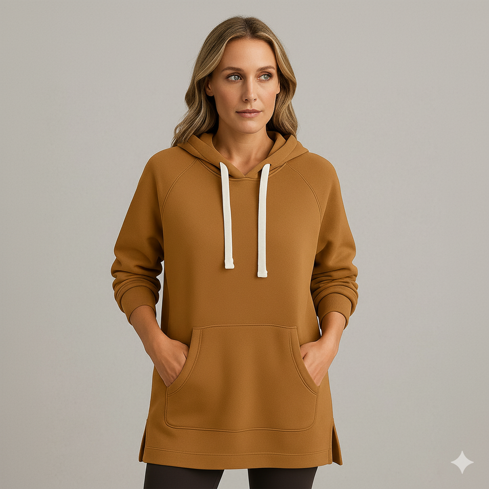 Lässiges Damen Hoodie Kleid mit Kordelzug | Bequem für Freizeit