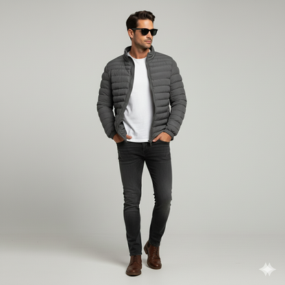 Leichte Herren Steppjacke | Herbst Winter Übergang