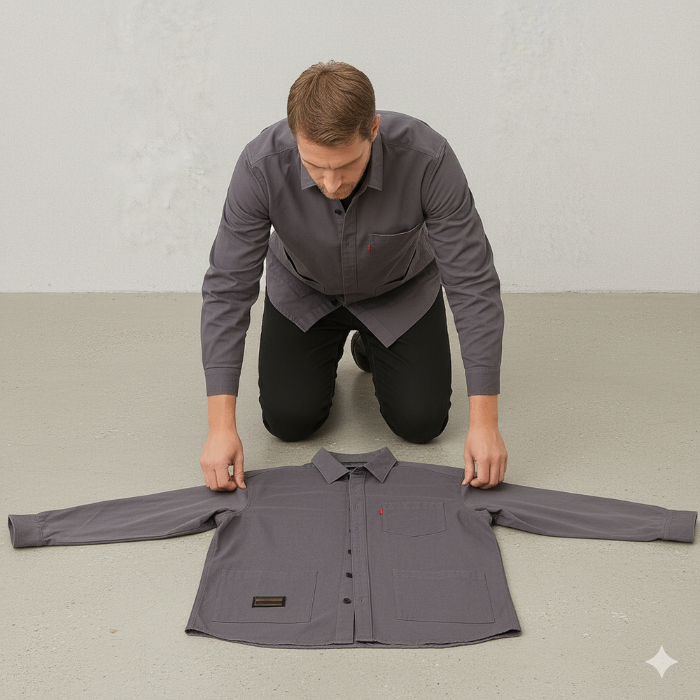 Herren Freizeithemd langarm | Modern mit Brusttasche