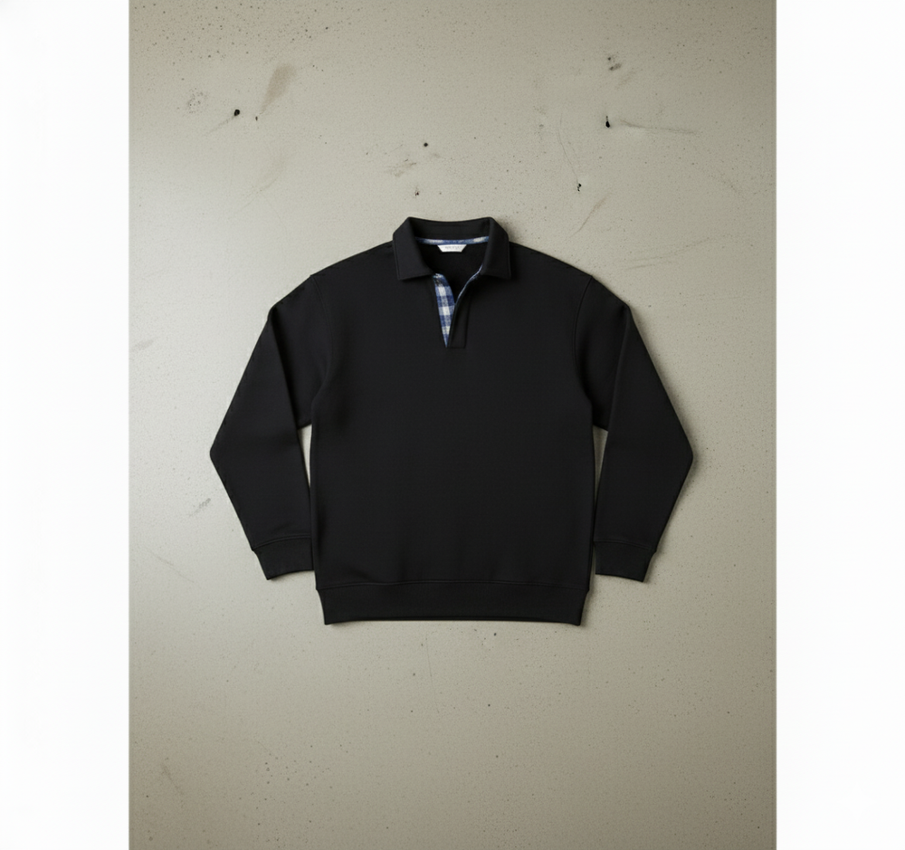 Lässiger Herrenpullover mit Reverskragen | Bequem | Freizeit