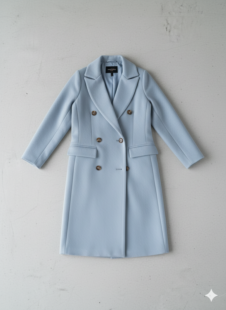 Damen Mantel mit Reverskragen | Doppelreihig & Elegant | Herbst/Winter