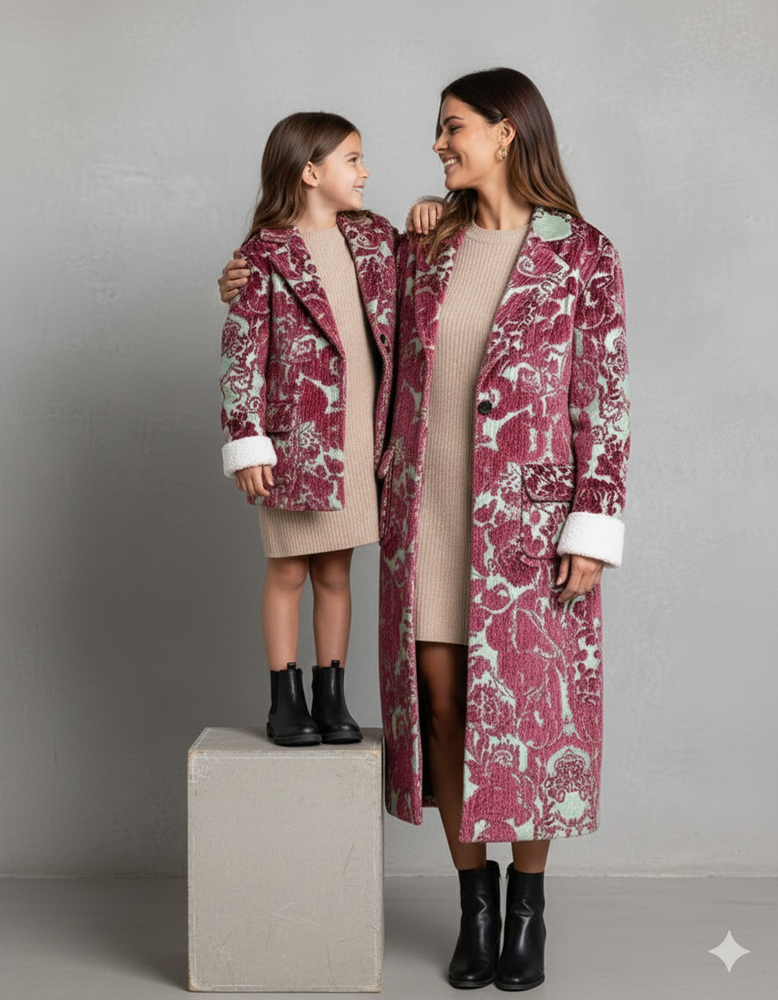 Damen Wollmantel mit Karomuster | Oversize & Warm | Winter