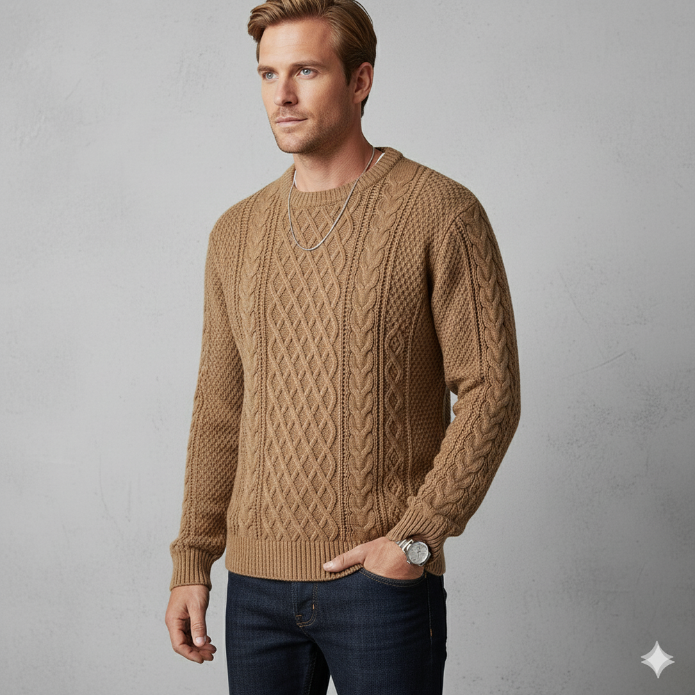 Herren Strickpullover mit Strukturmuster | Modern & Warm | Winter