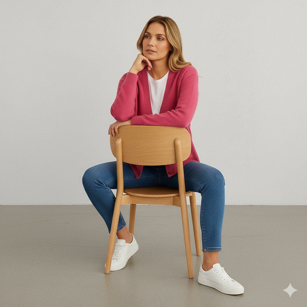 Damen Strickjacke mit V-Ausschnitt | Herbst & Übergang