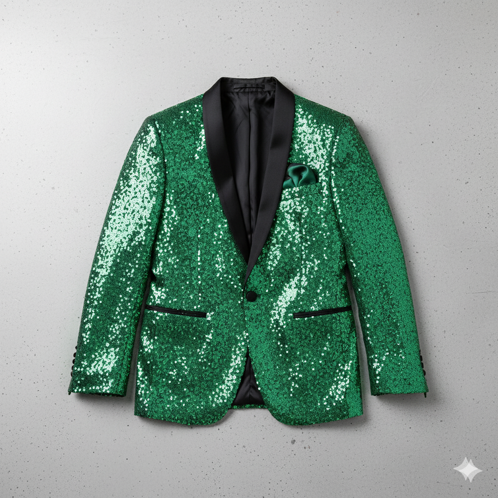 Herren Sakko mit Pailletten | Festlich & Elegant | Slim Fit