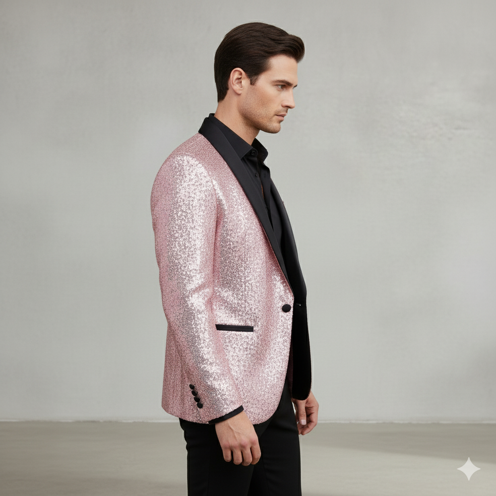 Herren Sakko mit Pailletten | Festlich & Elegant | Slim Fit