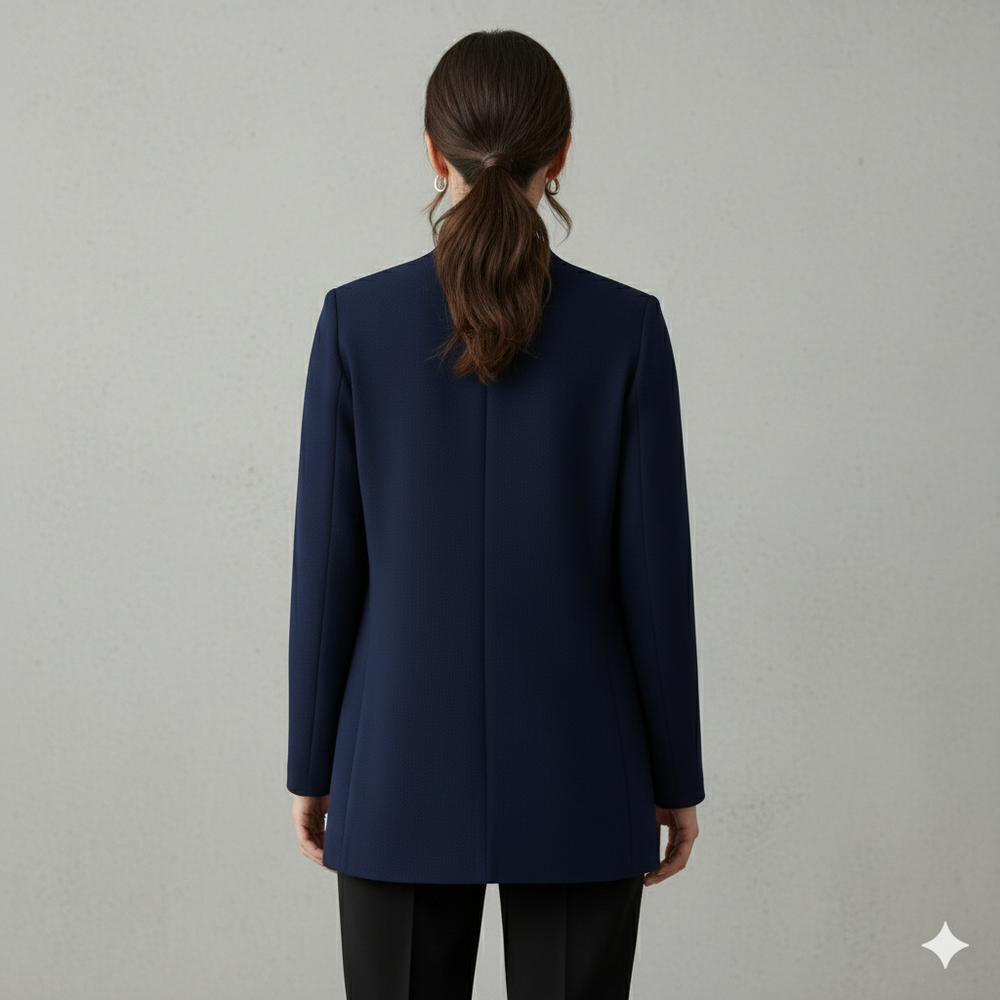 Damen Wollmantel mit Stehkragen | Schmaler Schnitt & Elegant | Herbst/Winter