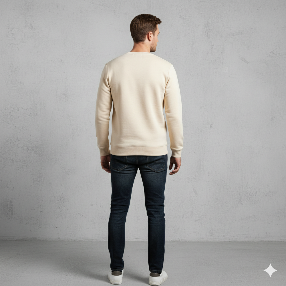 Herren Sweatshirt mit Rundhalsausschnitt
