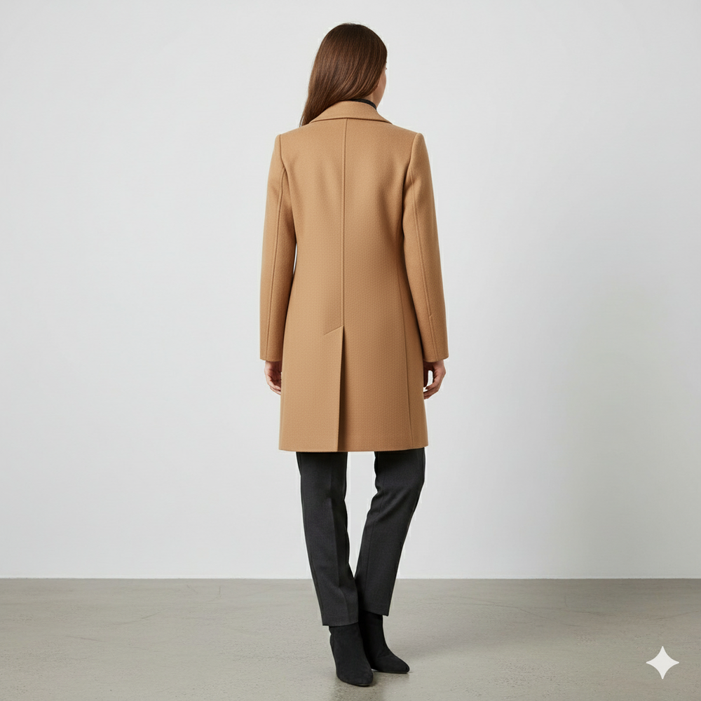 Damen Wollmantel mit Reverskragen | Doppelreihig & Klassisch | Winter