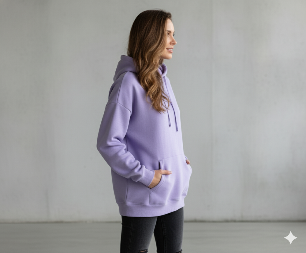 Lässiger Damen Hoodie mit Rückendruck